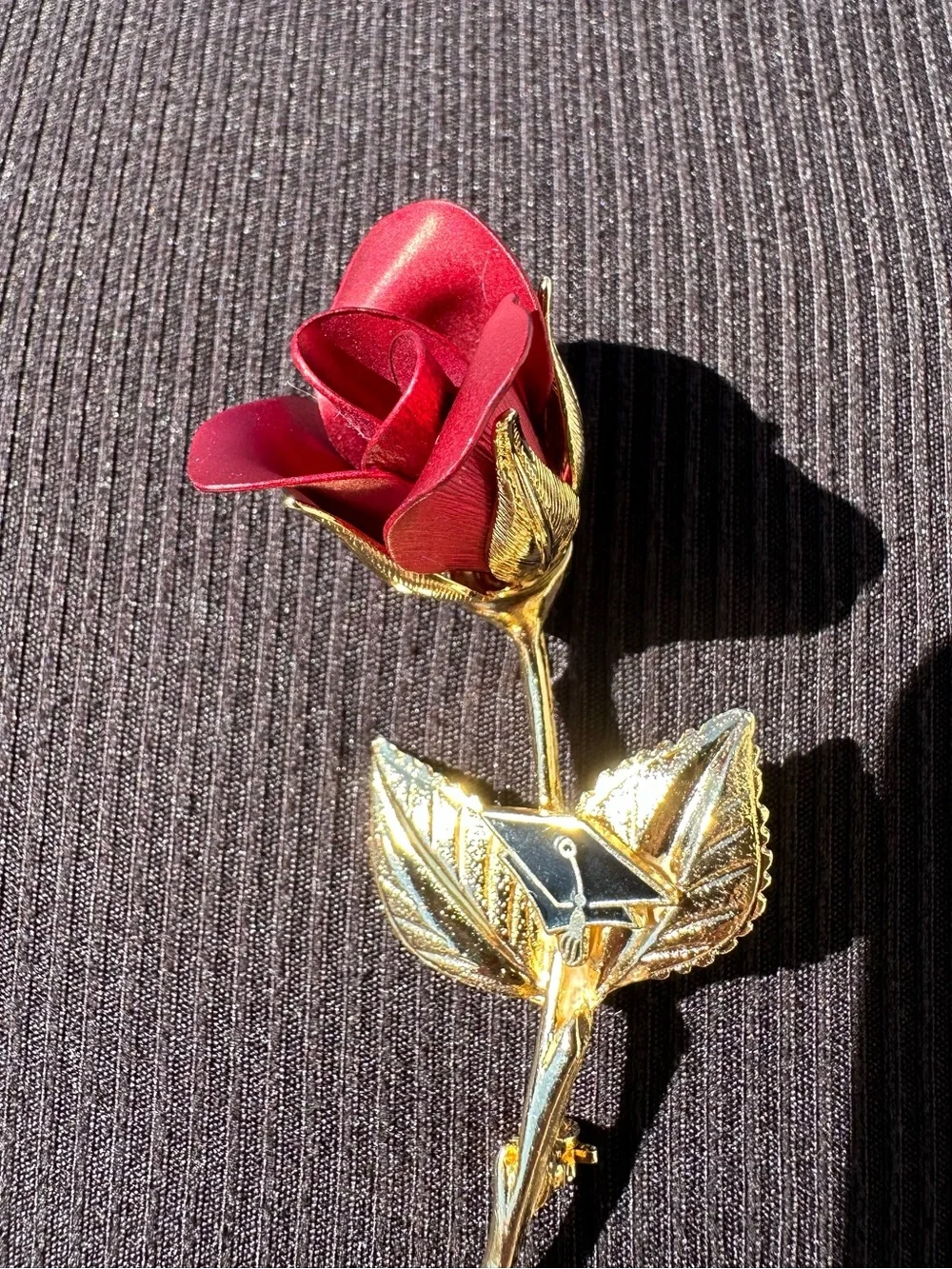 Vintage Giovanni Rose, Graduation Brooch, Signed Costume Jewelry, Mid Century